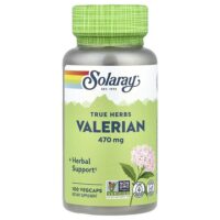 True Herbs, валериана, 470 мг, 100 капсул VegCap — Solaray