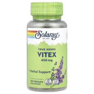 True Herbs, витекс, 400 мг, 100 растительных капсул — Solaray