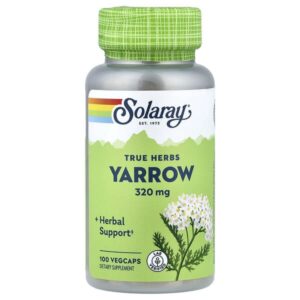 True Herbs, тысячелистник, 320 мг, 100 растительных капсул — Solaray
