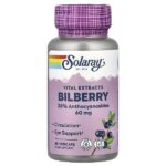 Vital Extracts, черника, 60 мг, 60 растительных капсул — Solaray