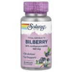 Vital Extracts Bilberry, 30 вегетарианских капсул — Solaray