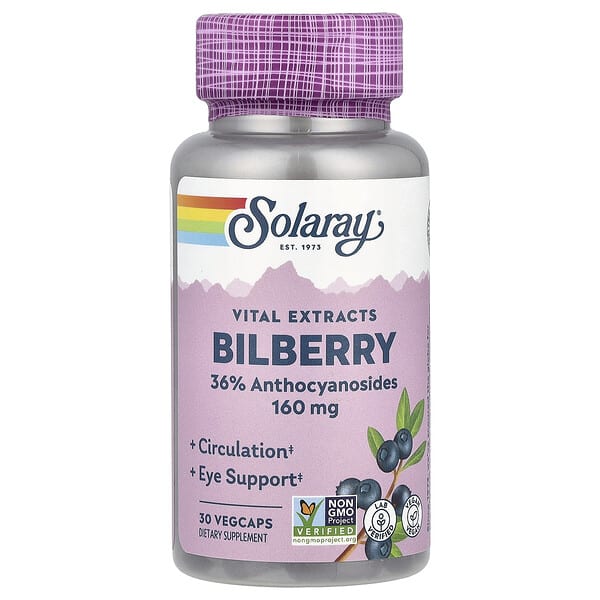 sor03112_v_37.jpg Vital Extracts Bilberry, 30 вегетарианских капсул — Solaray