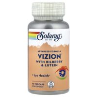 Advanced Formula Vizion™ с черникой и лютеином, 90 растительных капсул — Solaray