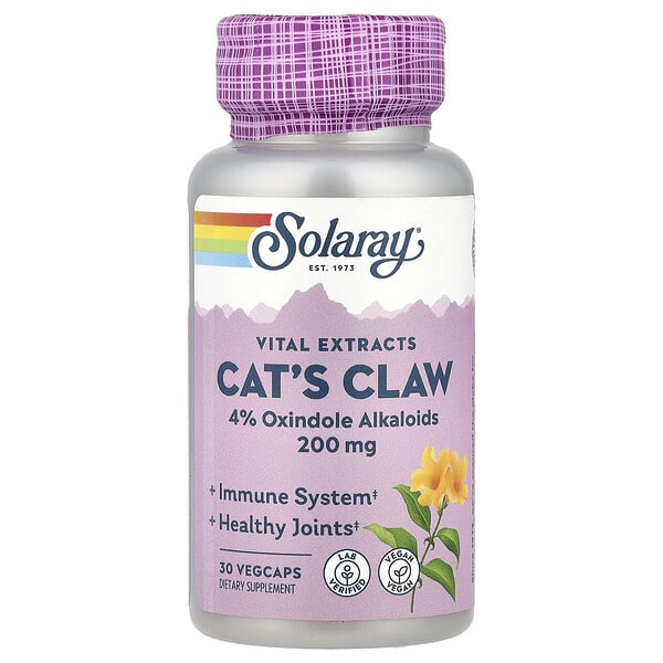 sor03205_v_34.jpg Vital Extracts, кошачий коготь, 30 растительных капсул — Solaray
