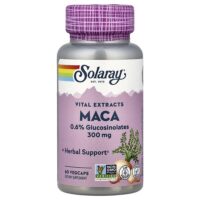 Vital Extracts, мака, 300 мг, 60 растительных капсул — Solaray