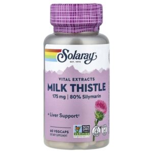 Vital Extracts, расторопша, 60 растительных капсул — Solaray