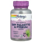 Vital Extracts, сереноа и пигеум с цинком, 120 растительных капсул — Solaray