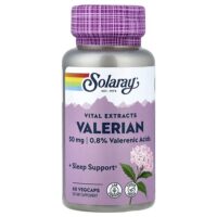 Vital Extracts, валериана, 60 растительных капсул — Solaray