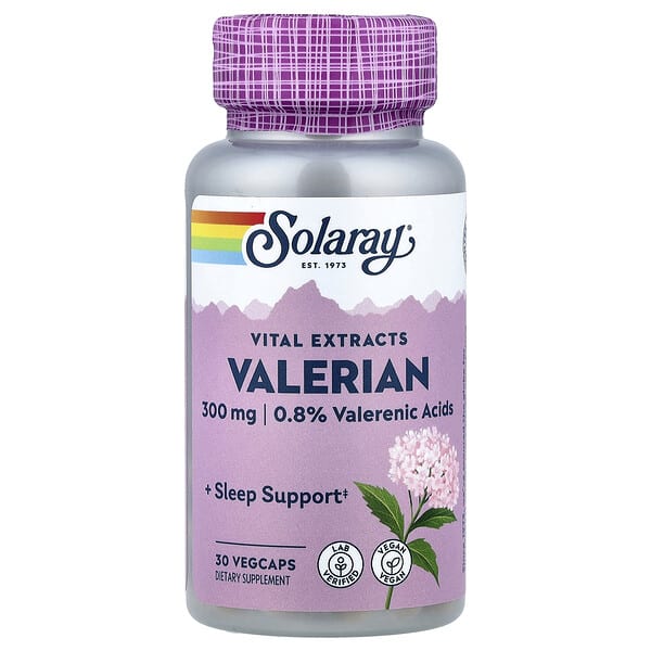 sor03905_v_24.jpg Vital Extracts, валериана, 30 растительных капсул — Solaray