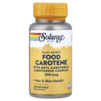 Food Carotene™, 500 мкг, 100 капсул — Solaray
