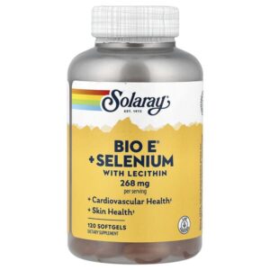Bio E®, витамин E с селеном и лецитином, 120 капсул — Solaray