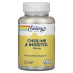 Холин и инозитол, 250 мг, 100 растительных капсул — Solaray