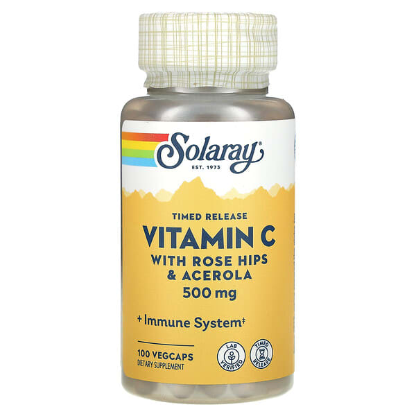 sor04400_v_75.jpg витамин C с медленным высвобождением, 100 капсул VegCap — Solaray