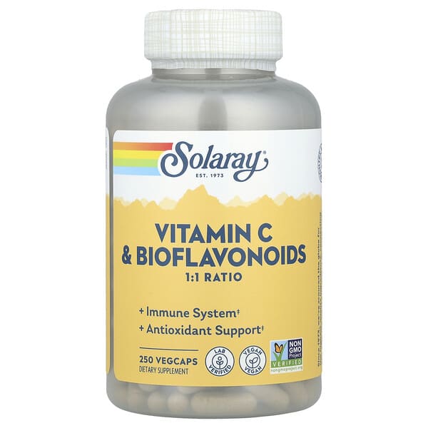 sor04433_v_60.jpg витамин C и биофлавоноиды, 250 растительных капсул VegCap — Solaray