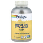 Super Bio, витамин C, с медленным высвобождением, 360 растительных капсул — Solaray