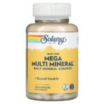 Mega Multi Mineral, Без железа в составе, 100 капсул — Solaray