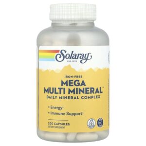 Mega Multi Mineral, без железа, 200 капсул — Solaray