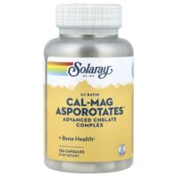 Cal-Mag Asporotates™, улучшенный хелатный комплекс, 120 капсул — Solaray
