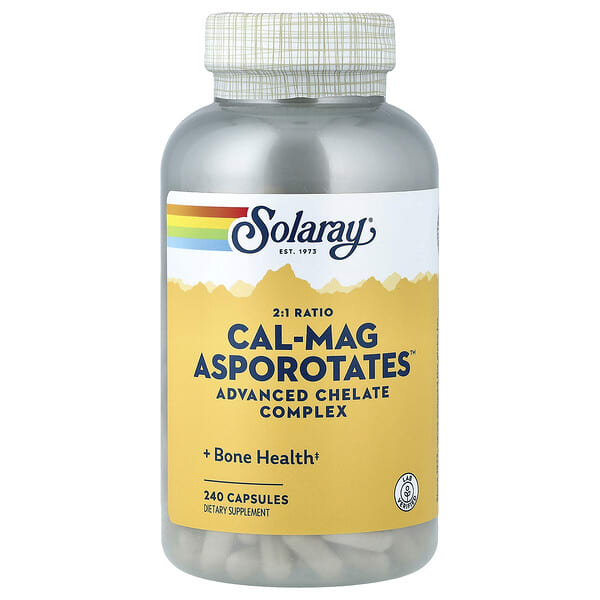 sor04522_v_24.jpg Cal-Mag Asporotates™, 2:1, 240 капсул — Solaray