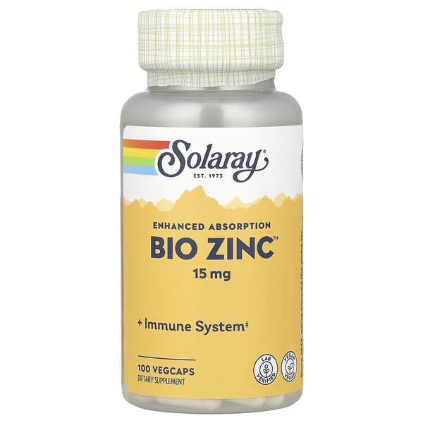 sor04705_v_37.jpg Bio Zinc™, 15 мг, 100 растительных капсул — Solaray