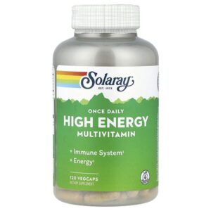 Once Daily, Мультивитамины с высокой энергией, 120 вегетарианских капсул — Solaray