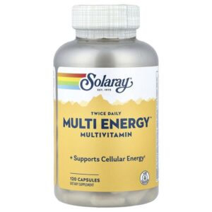 Twice Daily Multi Energy™, мультивитамины, без железа, 120 капсул — Solaray