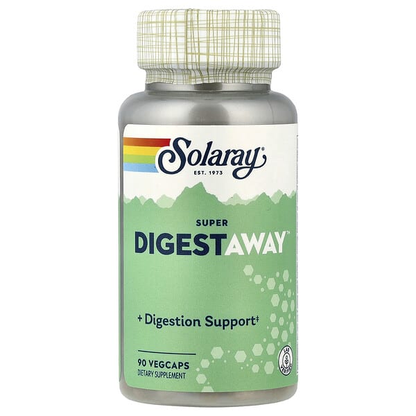 sor04801_v_61.jpg Super Digestaway, смесь пищеварительных ферментов, 90 вегетарианских капсул — Solaray