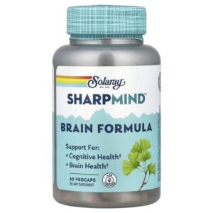SharpMind™, добавка для мозга, 60 растительных капсул — Solaray