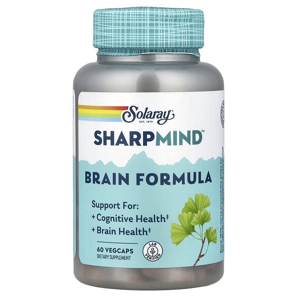sor05903_v_45.jpg SharpMind™, добавка для мозга, 60 растительных капсул — Solaray