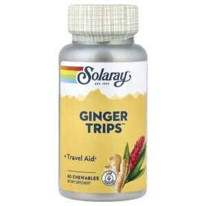 Ginger Trips™, 60 жевательных таблеток — Solaray