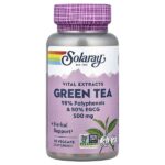 Vital Extracts, зеленый чай, 500 мг, 30 растительных капсул — Solaray
