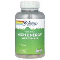 Once Daily, Мультивитамины с высокой энергией, 120 вегетарианских капсул — Solaray