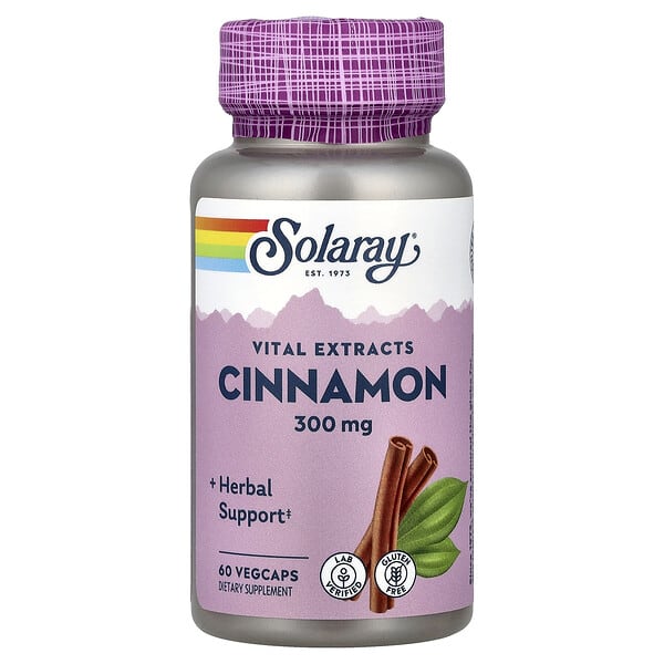 sor11836_v_24.jpg Vital Extracts, корица, 60 растительных капсул — Solaray