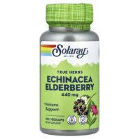 True Herbs, бузина с эхинацеей, 100 растительных капсул — Solaray