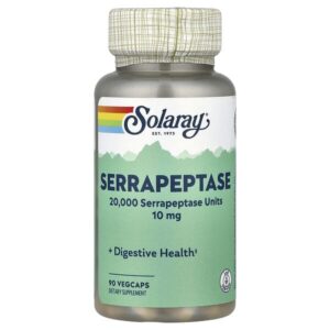 Serrapeptase, 10 мг, 90 капсул — Solaray