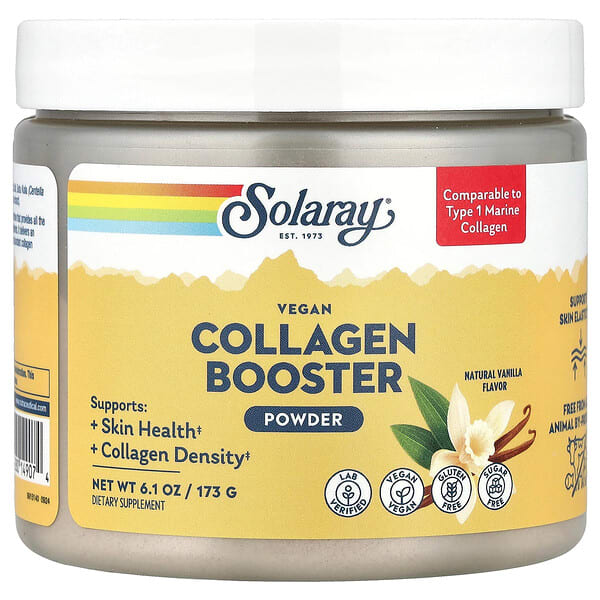 sor14907_v_16.jpg Vegan Collagen Booster Powder, натуральная ваниль, 173 г (6,1 унции) — Solaray