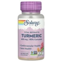 Vital Extracts, куркума, 600 мг, 60 растительных капсул — Solaray