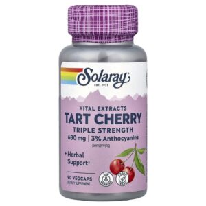 Vital Extracts, вишня, 90 растительных капсул (340 мг в 1 капсуле) — Solaray
