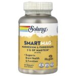 SmartMag® L-треонат магния, 90 растительных капсул (48 мг в одной растительной капсуле) — Solaray