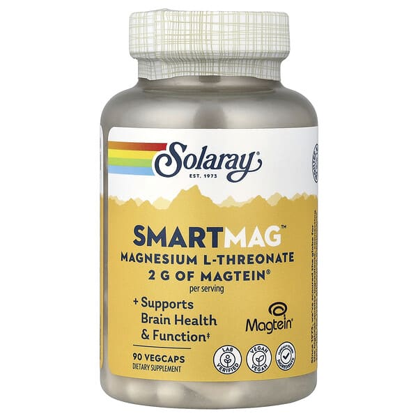 sor25243_v_8.jpg SmartMag® L-треонат магния, 90 растительных капсул (48 мг в одной растительной капсуле) — Solaray
