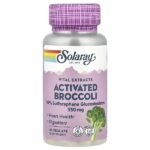 Vital Extracts, активированный экстракт брокколи, 350 мг, 30 капсул VegCap — Solaray
