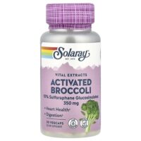 Vital Extracts, активированный экстракт брокколи, 350 мг, 30 капсул VegCap — Solaray