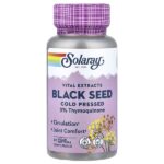 Vital Extracts, чёрный тмин, холодный отжим, 60 веганских капсул (500 мг в 1 капсуле) — Solaray