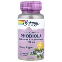 Vital Extracts, родиола, 100 мг, 30 растительных капсул — Solaray