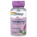 Vital Extracts, Forskohlii, 385 мг, 60 растительных капсул — Solaray