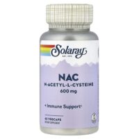 NAC, 600 мг, 60 вегетарианских капсул — Solaray