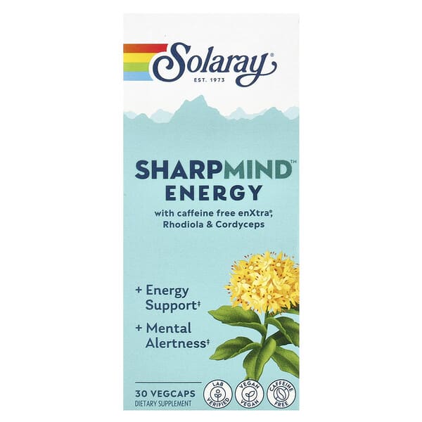 sor64806_v_46.jpg SharpMind™ Energy, 30 растительных капсул — Solaray