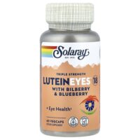 LuteinEyes™ 18, с черникой и голубикой, тройная сила, 60 растительных капсул — Solaray