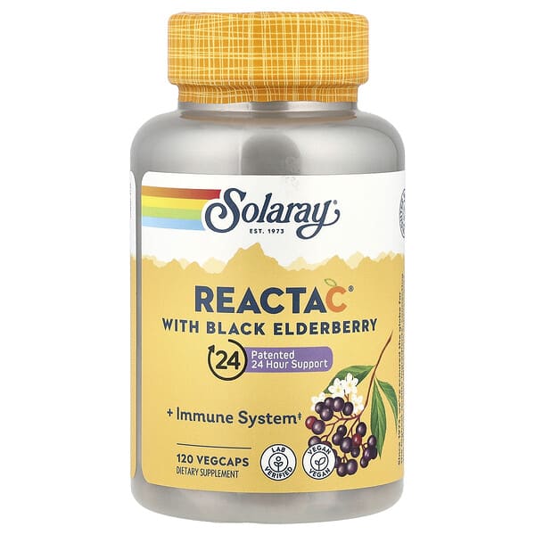 sor84663_v_58.jpg Reacta C с черной бузиной, 120 вегетарианских капсул — Solaray