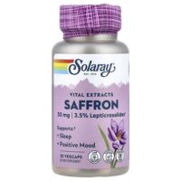Vital Extracts, шафран, 30 мг, 30 растительных капсул — Solaray